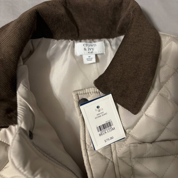 Crown & Ivy Kids (M) Stone Soho Coat - Picture 3 of 5